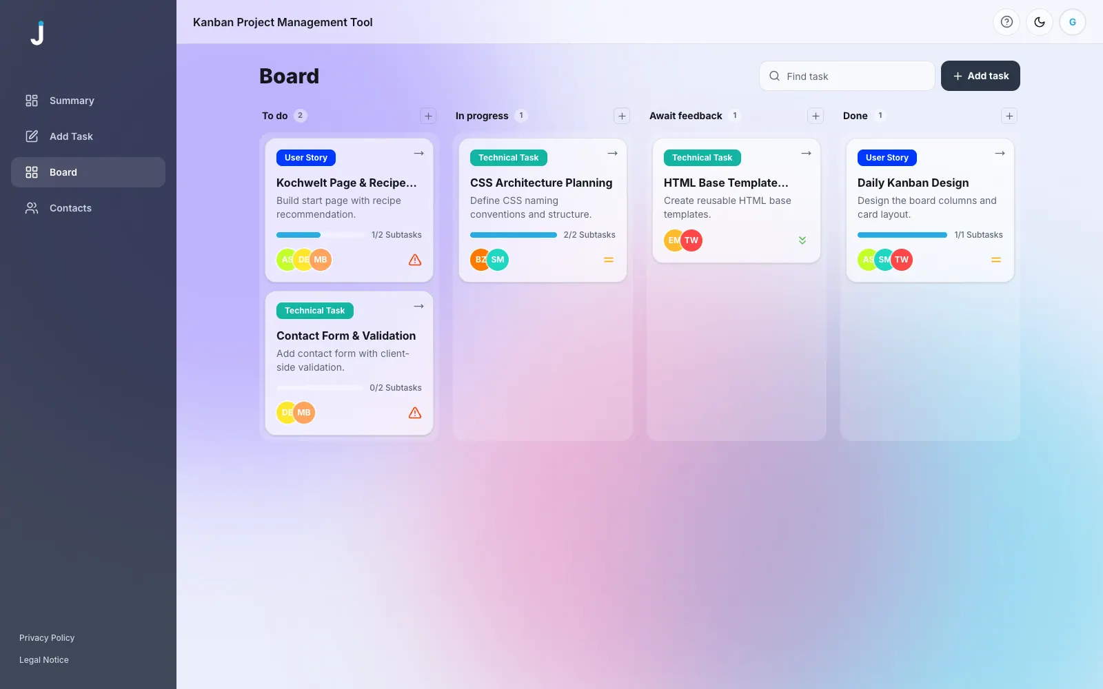 Screenshot of the Join app